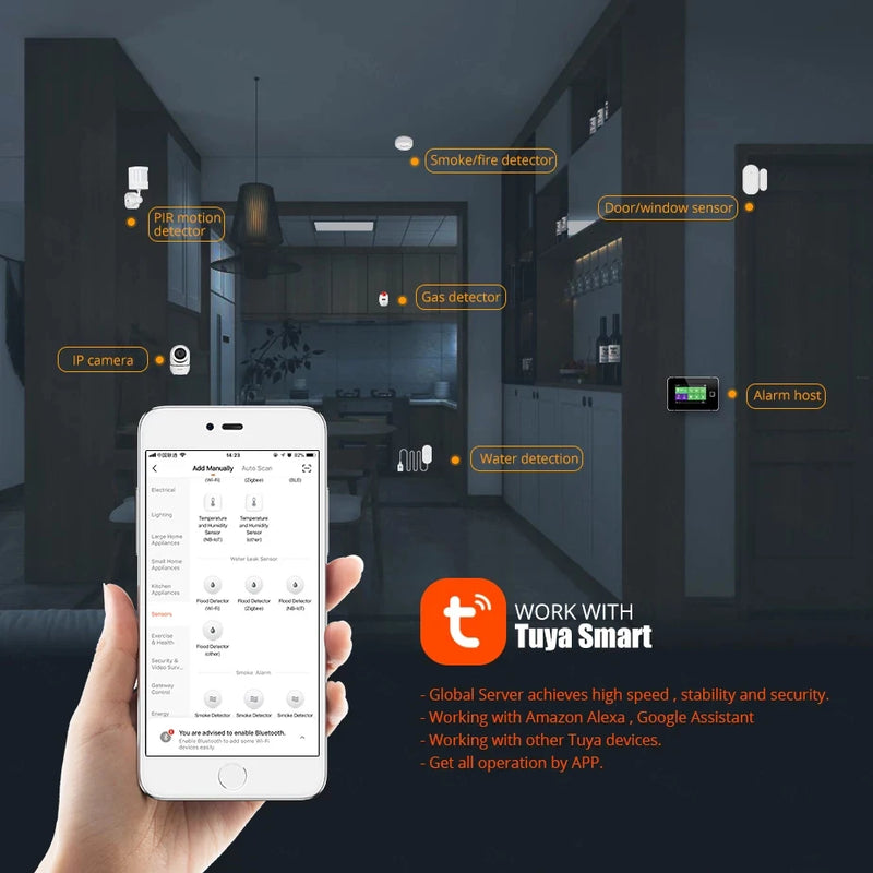 Tuya Smart WIFI/Zigbee Water Leak Sensor Detector Flood Alert Overflow Security Alarm System Water Leakage Alarm Smart Life App