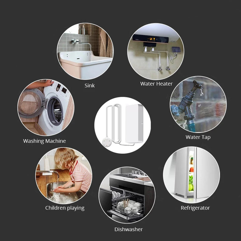 Tuya Smart WIFI/Zigbee Water Leak Sensor Detector Flood Alert Overflow Security Alarm System Water Leakage Alarm Smart Life App