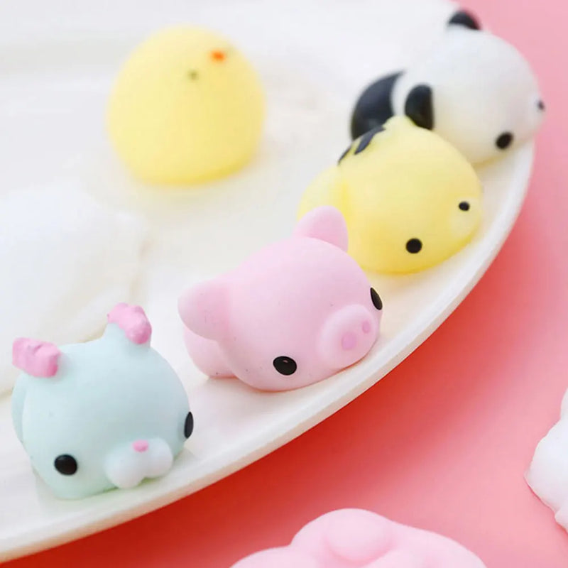 Cute Simulation Animal Stress Relief Toys Soft TPR Funny Squeeze Toys Kawaii Cat Dog Abreact Squishy Toys for Kids Adults