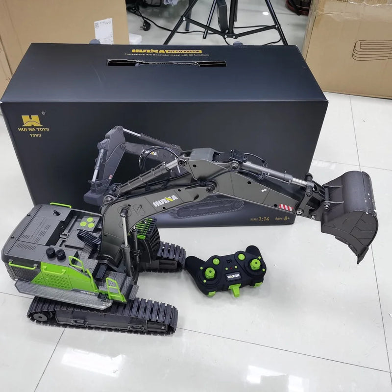 Huina 1593 Rc Excavator 1/14 22Ch Crawler Cars Tractor Rc Auto Remote Control Radio Control Truck Digger Engineering Vehicle Toy