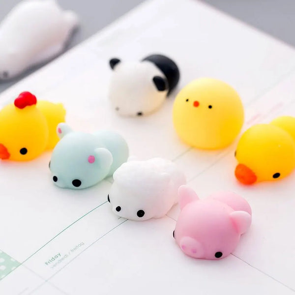 Cute Simulation Animal Stress Relief Toys Soft TPR Funny Squeeze Toys Kawaii Cat Dog Abreact Squishy Toys for Kids Adults