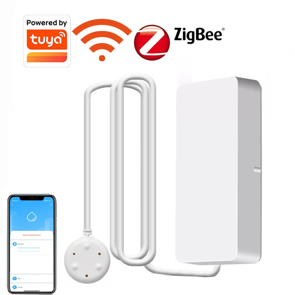 Tuya Smart WIFI/Zigbee Water Leak Sensor Detector Flood Alert Overflow Security Alarm System Water Leakage Alarm Smart Life App