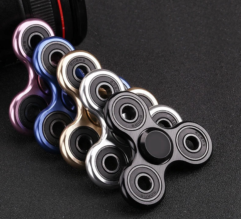 EDC Hand For Autism ADHD Anxiety Stress Relief Focus Kids Alloy Metal Aluminum Spinner Hand  Fidget Spinner Toys