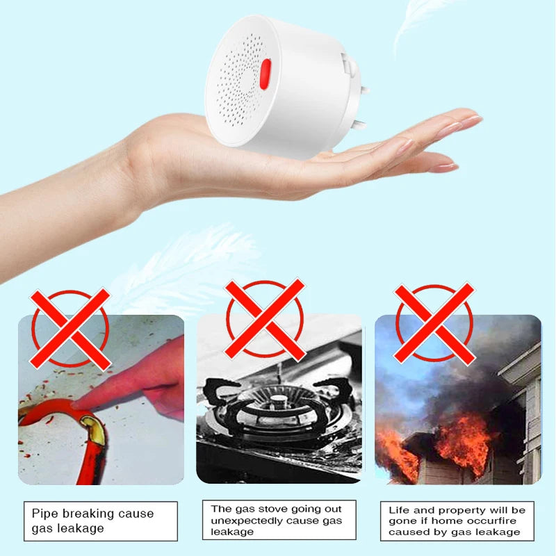 Zigbee Tuya Smart Home Wifi Natural Gas Sensor Combustible Coal Gas LPG Gas Leakage Alarm Detector Fire Security Smart Life