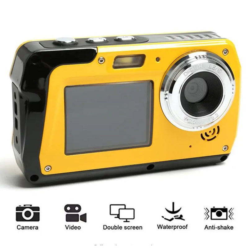 HD 1080P Underwater Video Camera 48MP Dual Screen 16x Zoom Point Shoots Video Camcorder Sports Waterproof Digital Camera