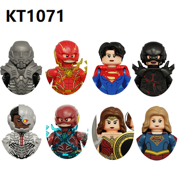 HEROCROSS KT1071 Hero Building Blocks Action Anime Figure The Flash Wonder Woman Dolls Image Puzzle Assembly Toy Bricks Kid Toys