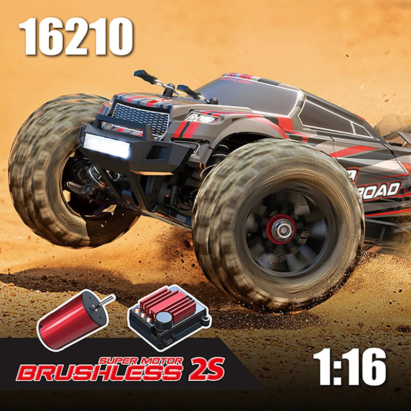 Upgraded MJX 16210UPG  Hyper Go Brushless RC Car Hobby With X6  Remote Controler 6CH 4WD 75KMH High-Speed Off-Road Turck