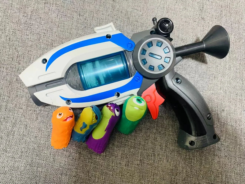 22cm Blue Orange blue Generation 1 Slugterra Gun Toy with 3 Bullets  Boy Pistol Gun