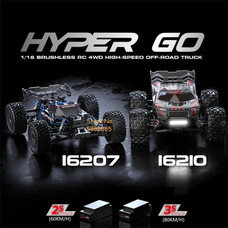 Professional Remote Control Racing Car Model 1:16 2.4G Brushless 80KM/H Metal Drive Off Road Drift RC Truck Car VS 144001 16101