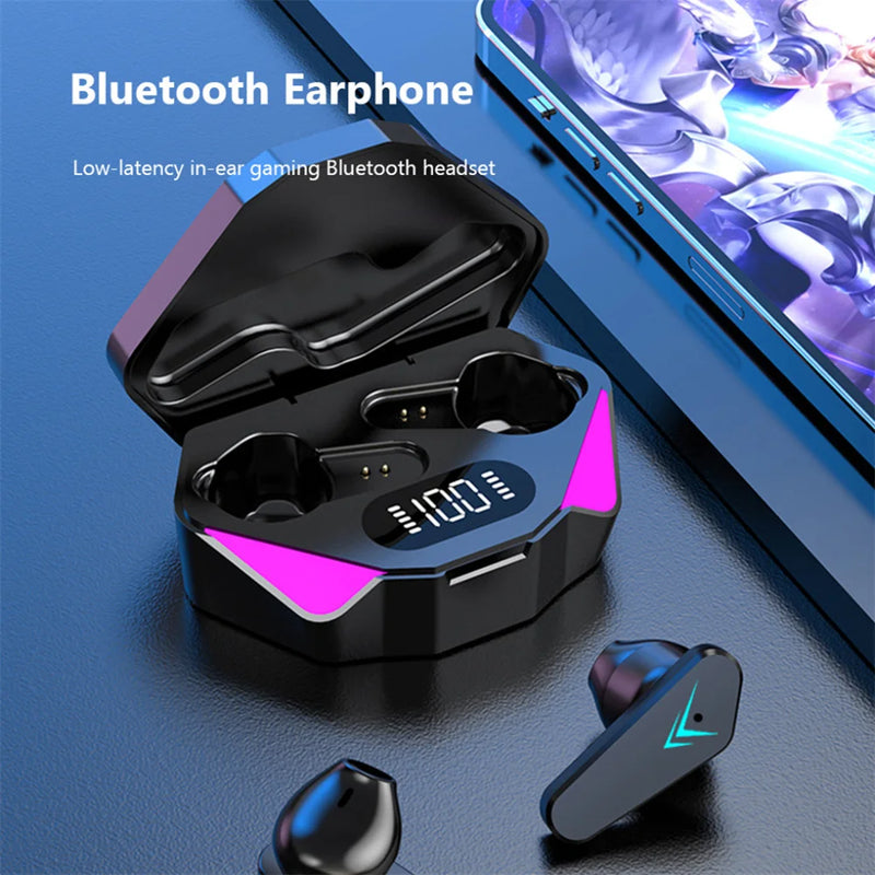 Wireless Gaming Earbuds With Mic Bass Audio Sound Positioning 9D Stereo Music HiFi Headset For Gamer Phone