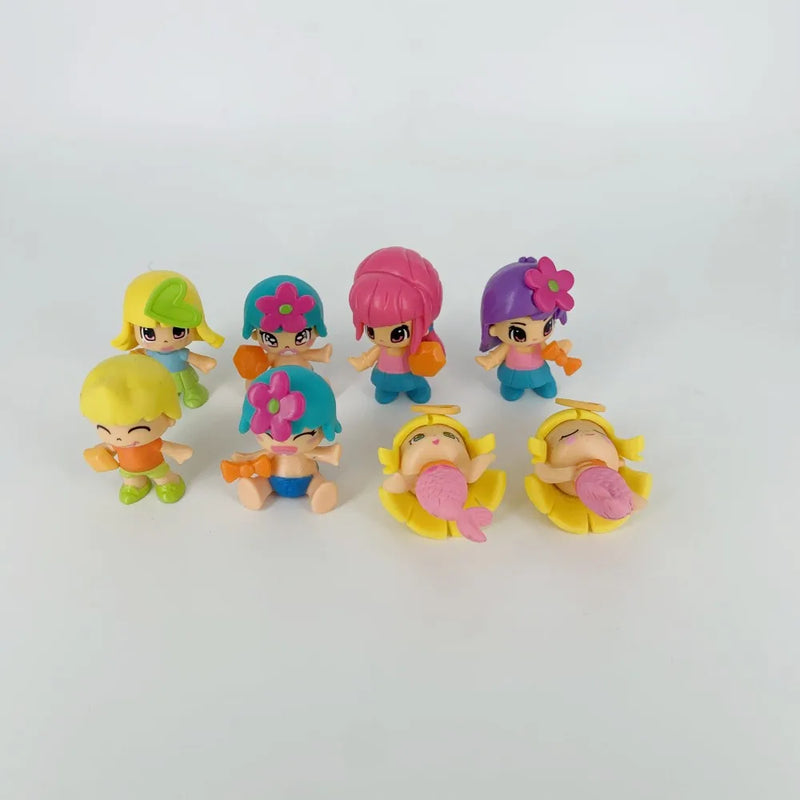 1PCS DIY Doubleface Pinypon Gilrs+1pcs Little Baby Action Figure Toy for Kids Cartoon Detachable Figuras Dolls Christmas Gift