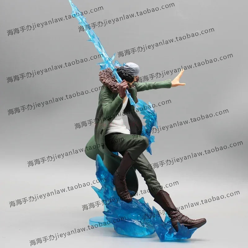 30cm Aokiji Kuzan Action Figurine One Piece Anime Figure Gk Pvc 2 Heads 2 Hands Statue Model Collection Room Decoration Toy Gifs