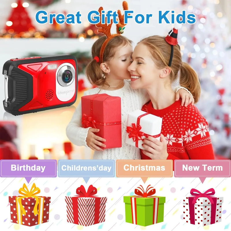 Waterproof Digital Camera HD 1080P 2.8in Compact Digital Camera for Kids Point and Shoot Camera Portable Camera for Boys Girls