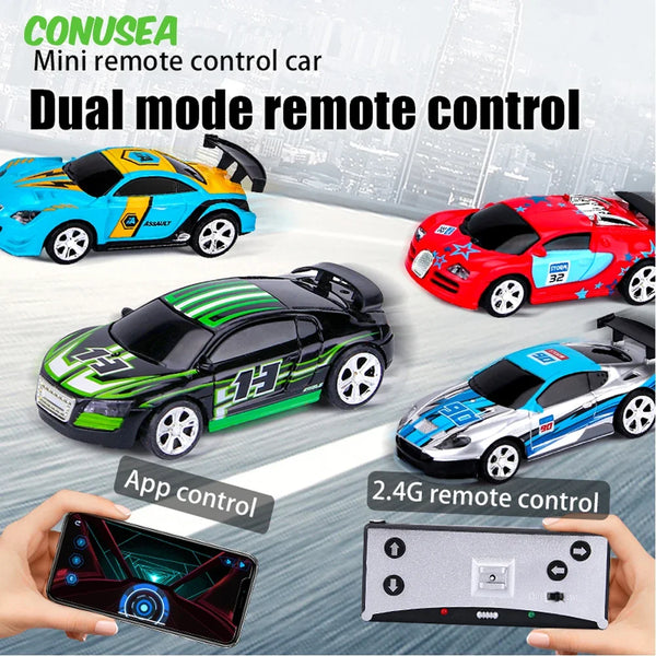 RC Racing Car Mini 1/58 Can Vehicle APP Remote controlled Cars trucks electric drift rc model Radio Contol Child Toy boys Gift