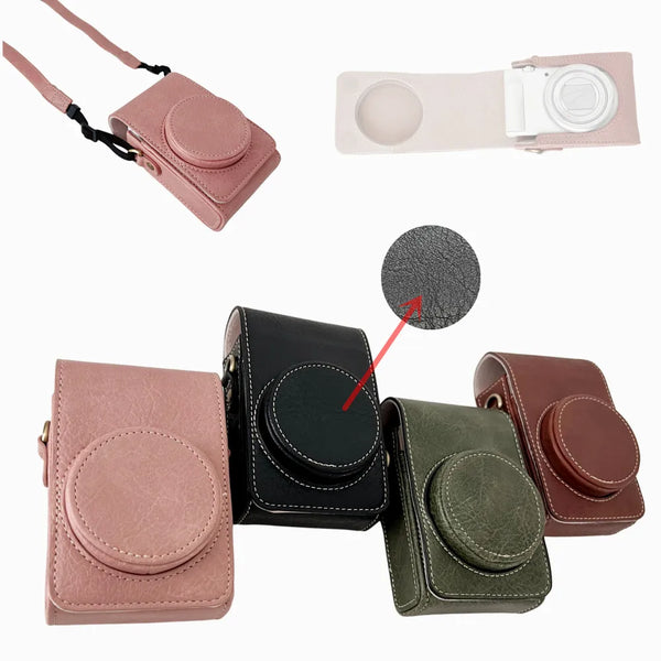 PU Case Cover Bag for Sony ZV-1F ZV1M2 RX100 Canon G7 X MARK II G7 X MARK III RICOH GR II GR III GRIII X PANASONIC LX10 Camera