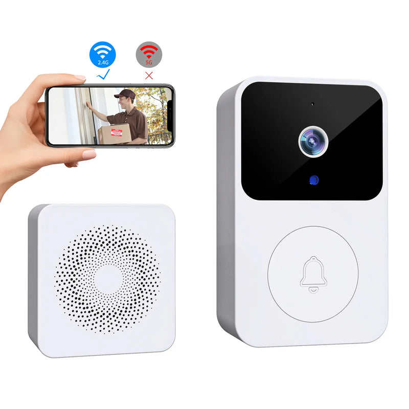 WIFI Video Doorbell Camera Night Vision HD Wireless Smart Home Security Battery Door Bell Two Way Intercom Voice Change For Home