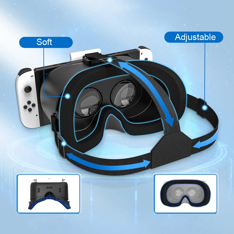 Virtual Headphones for Nintend Switch OLED Glasses VR  Movie Adjustment Virtual Reality Headphones 3D VR Glasses Game Accessory