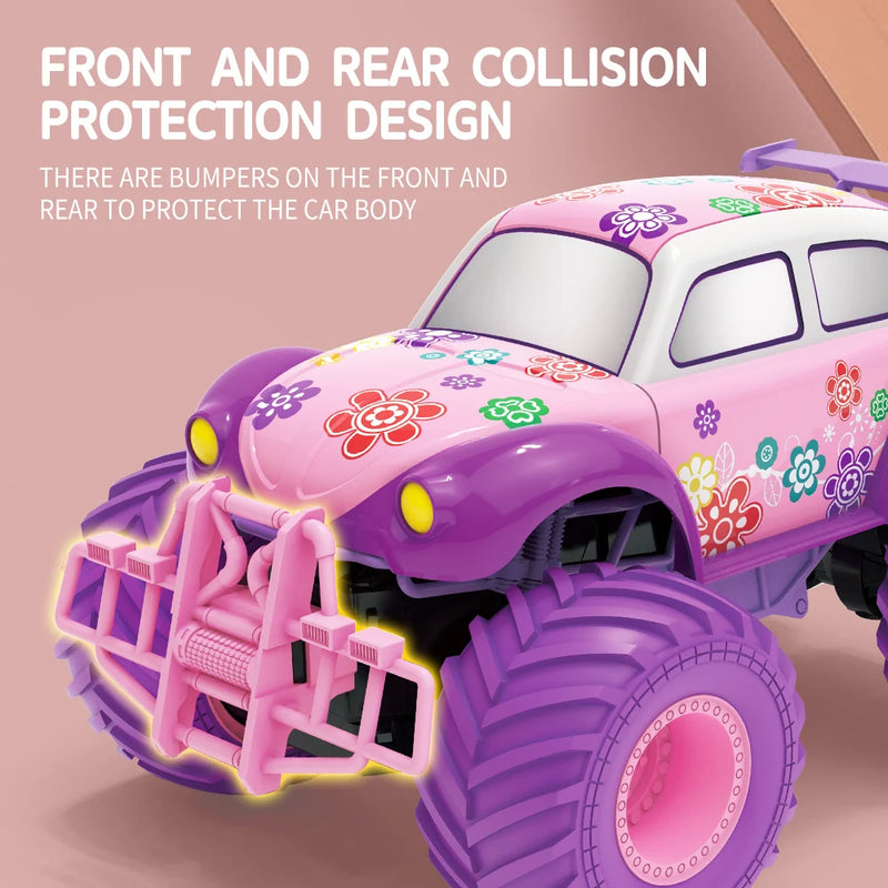 JJRC Pink RC electric off-road car big wheel fast purple truck remote control girls toys for kids