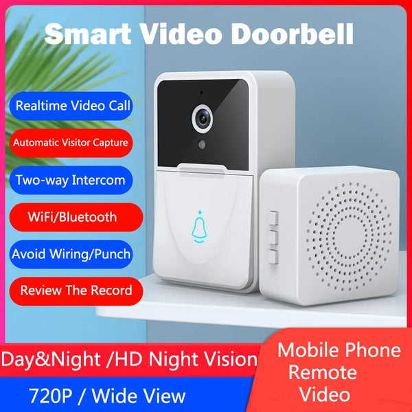 Wireless Doorbell WiFi Outdoor HD Camera Security Door Bell Night Vision Video Intercom Voice Change For Home Monitor Door Phone