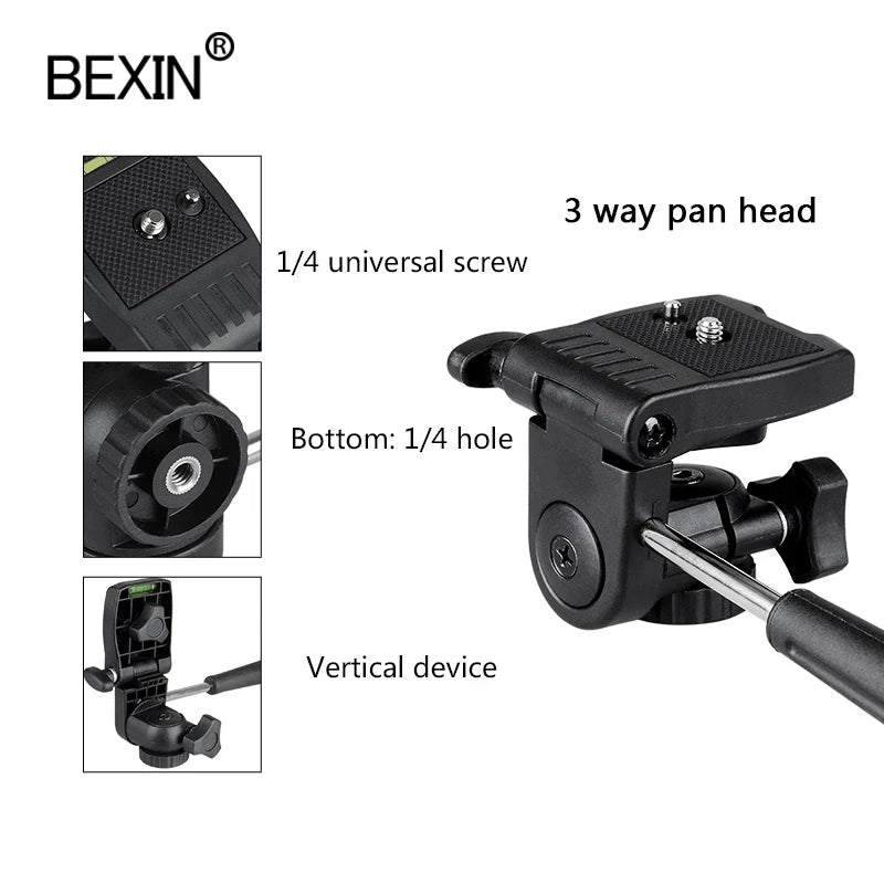 BEXIN Lightweight Tabletop Camera Tripod Phone Stand Holder Portable Desktop Compact Pocket Mini Tripod for Phone Dslr Camera