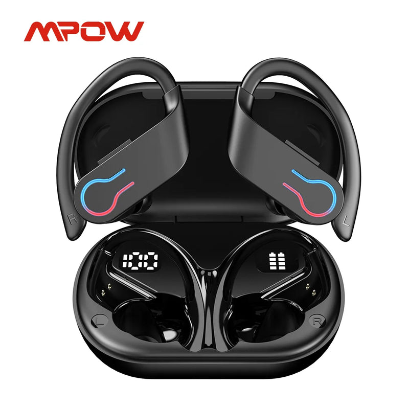 Mpow Q63 Bluetooth 5.3 Earphones Sports Headset Wireless In-Ear 200H Standby Time IPX7 Waterproof HiFi Stereo Gaming Earbuds