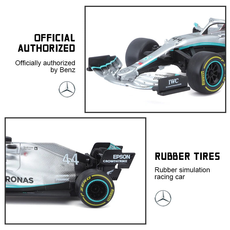 MAISTO RC Car Toy 1/24 Genuine Mercedes-AMG Racing F1 Team Formula Car Model Remote Control Toy Lewis Hamilton 2019 W10 W12