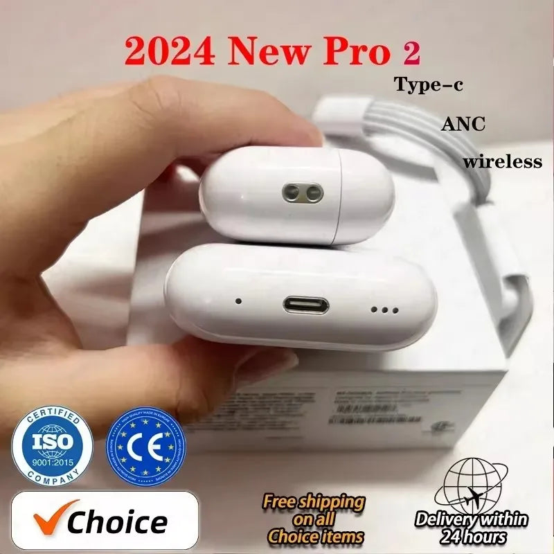 1562 Chip Air ANC Pro 2 Wireless Bluetooth Earbuds Active Noise Cancellation Gaming Handfree Headset Earphone USB-C Type Cable