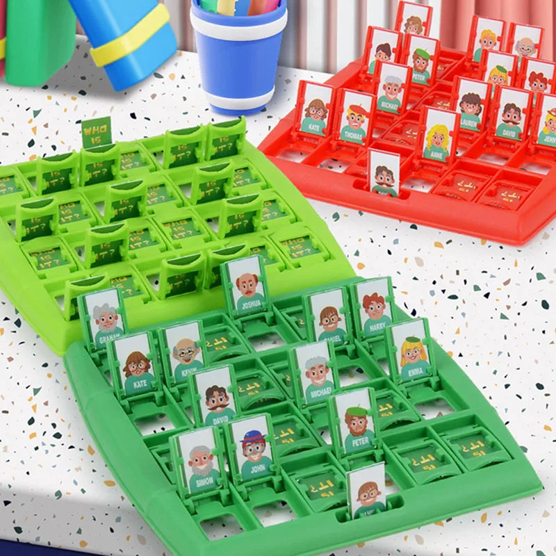 Guess Who I AM Board Game Funny Memory Training Family Friend Multiplayer Interactive Party Table Game Toy Gift for Kid Adult