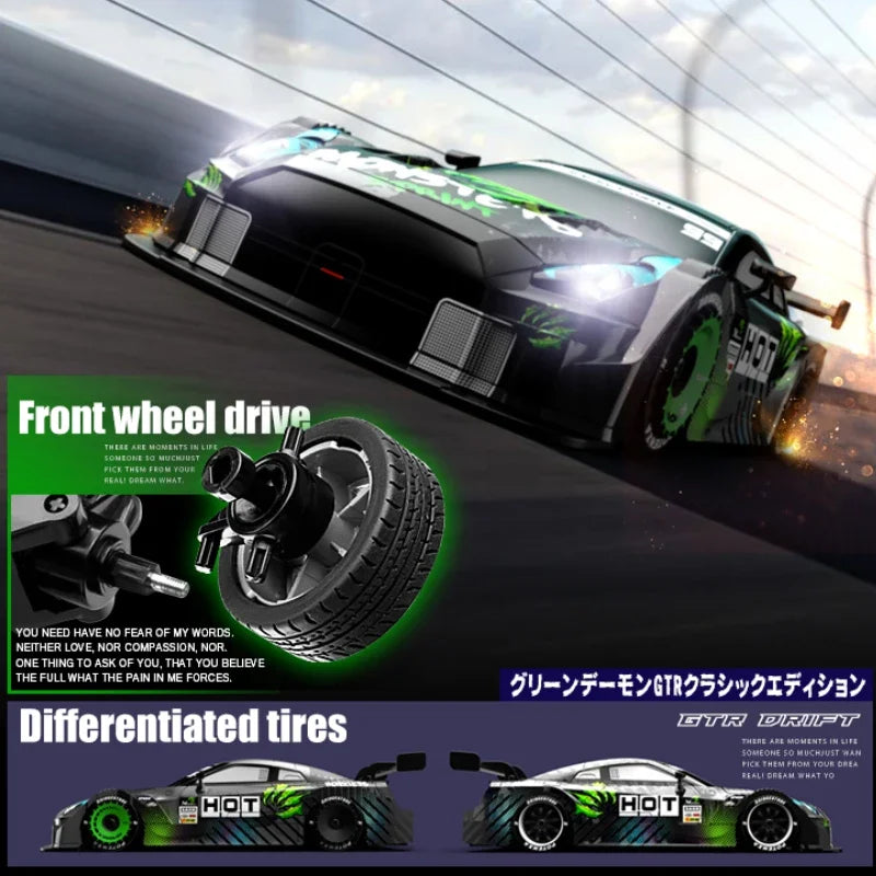 Drift Car 1:16 40km/h 2.4G Four-wheel High Speed Three Sets of Tire Classic Edition Professional Racing Rc Cars for Adults Gifts