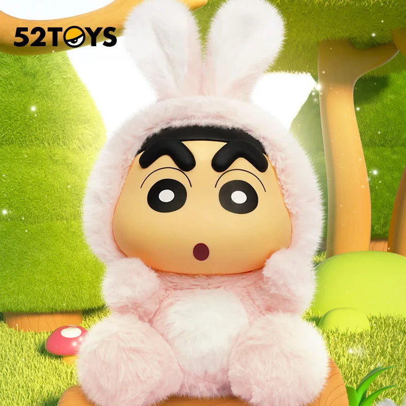 52TOYS Blind Box Crayon Shin-Chan Animal, Plush Figure, Mystery Box, Vinly Doll,cute Gift for Birthday, Christmas, New Year