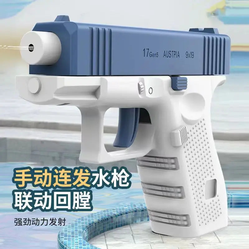 2024 New Water Gun Glock Pistol Shooting Toy Full Summer Water Beach Toy For Kids Boys Girls Adults