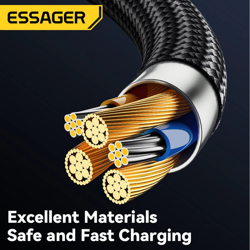 Essager USB C Cable For IPhone 14 13 12 11 pro Max XS 20W Fast Charging Cable Data Line Charger For iPad Mobile Phone Wire Cord