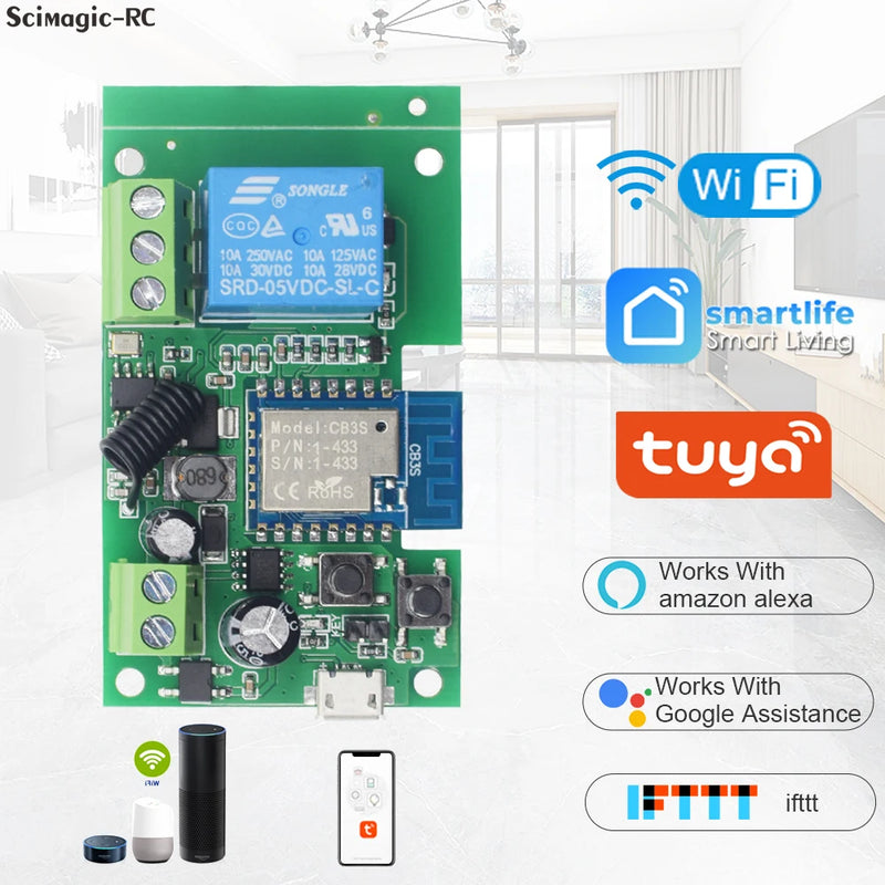 Garage Door Opener wifi Remote Controller Supprot Alexa Google home Access Control System Voice Remote Work With Tuya APP