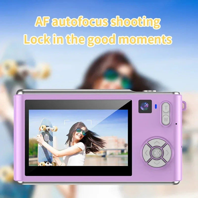 4K HD Digital Camera for Children 18x Autofocus Point & Shoot Camcorder Cameras Vlogging Video Camera for Beginner Photography