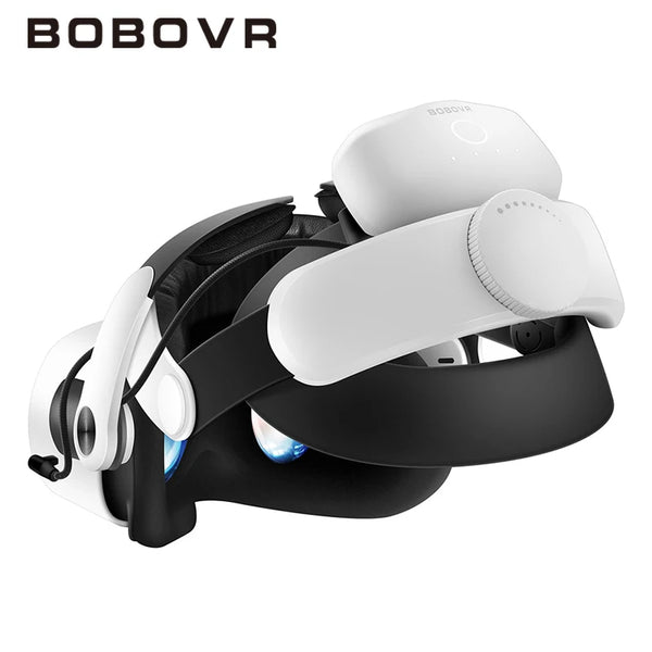 BOBOVR M2 Pro+ Battery Head Strap For Oculus Quest 2 VR Elite Halo Strap with Battery Pack Comfort Adjustable for Meta Quest2 VR