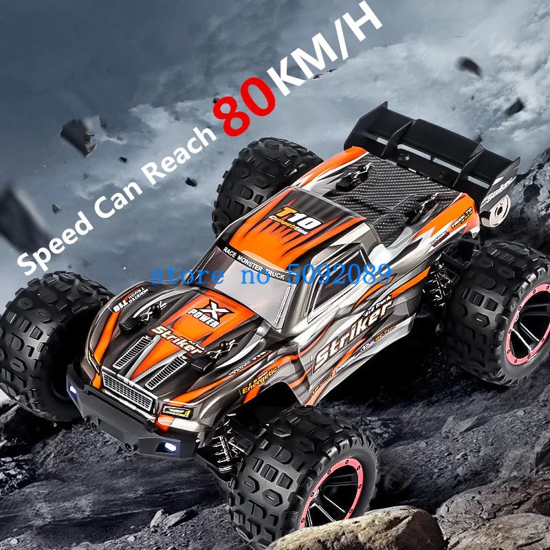 Professional 1:14 Metal Shock Absorber RC Drift Racing Car 80KM/H Brushless Fully Waterproof ESC High-Speed Remote Control Truck