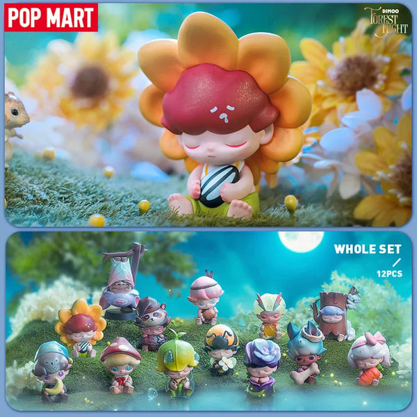 POP MART Dimoo Forest Night Series Blind Box Toys Kawaii Anime Action Figure Caixa Caja Surprise Mystery Box Dolls Girls Gift