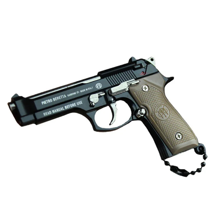 1:3 BERETTA 92F Metal Keychain Model Toy Gun Miniature Alloy Pistol Collection Toy Gift Pendant