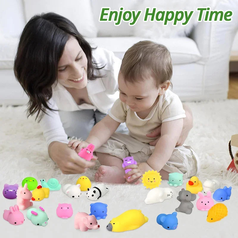 10PCS For Kids Party Gift Squishy Toy Cute Animal Antistress Ball Squeeze Mochi Rising Toys Abreact Soft Sticky Stress Relief