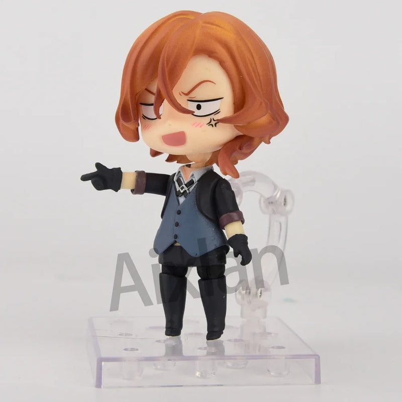 Aixlan Q Version Anime Figure Dazai Osamu Nakahara Chuuya PVC Action Figure Mori Ogai Figurine Collectible Model Toys Kid Gift