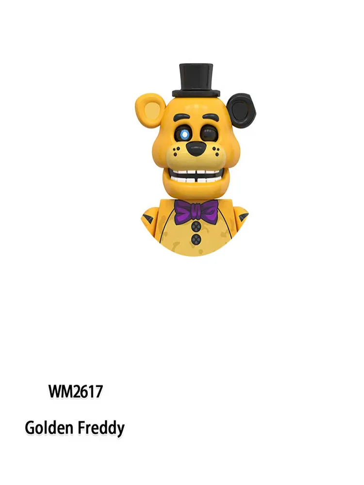 Cartoon FNAF WM6170 Five Nights At Freddys Building Blocks Bricks Dolls Mini Action Toy Figures Assemble Holiday Gifts