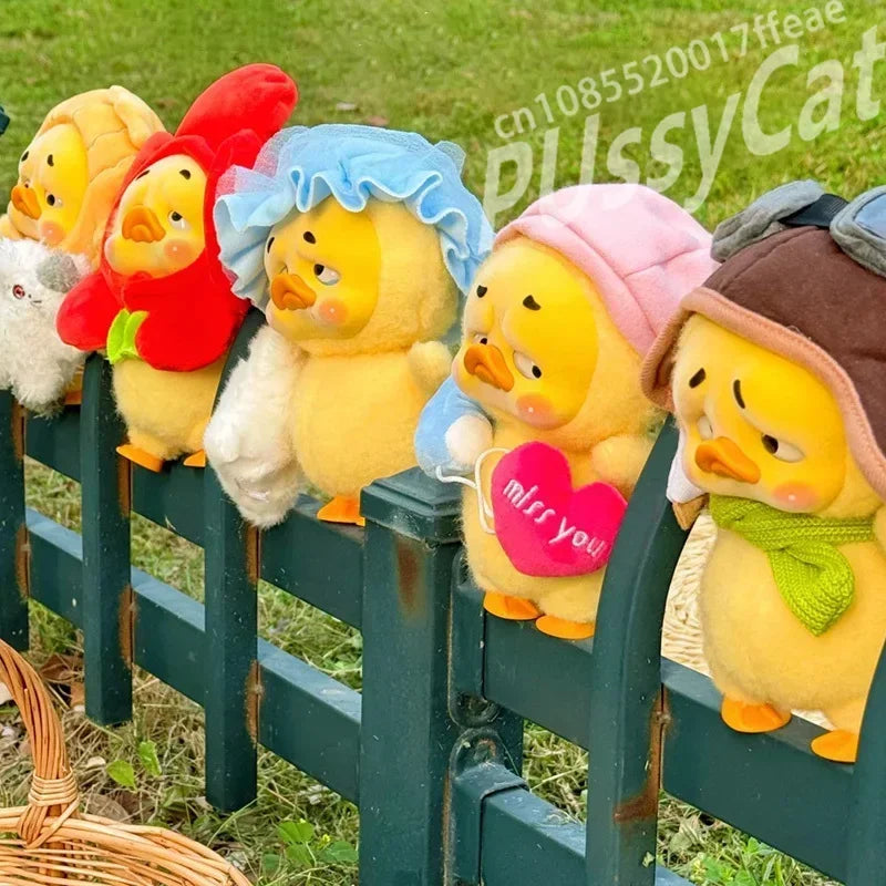 In Stock Upset Duck 2Act Cute Duck Plush Doll Blind Box Toys Fluffy Anime Figure Surprise Mystery Box Collectible Desk  Gifts