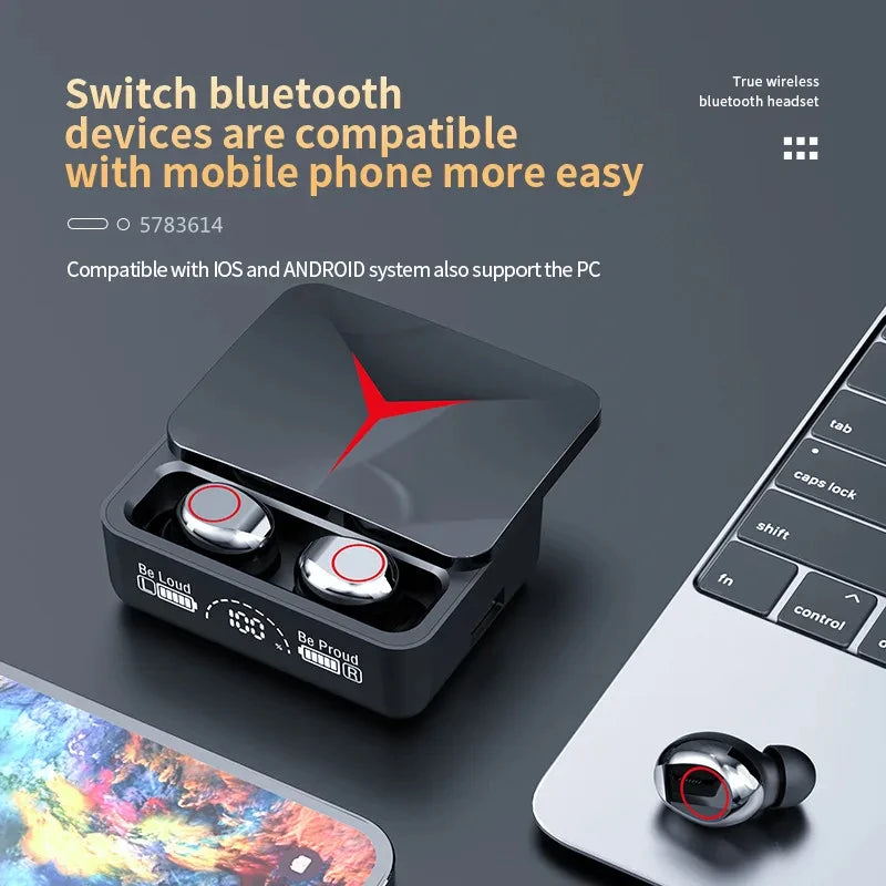 M90 Wireless Headphones TWS Bluetooth Touch Control Earphones Sport Earbuds Hifi Stereo Gaming Headset With Mic For smartphone