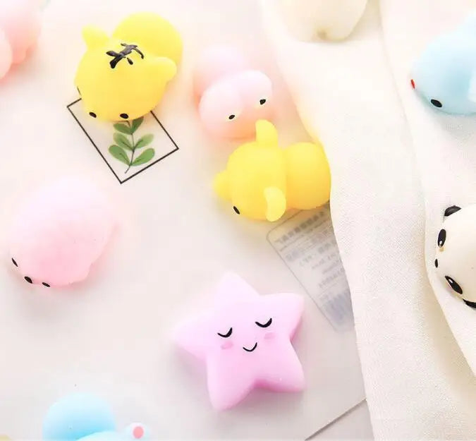 30-5PCS Kawaii Squishies Mochi Anima Squishy Toys For Kids Antistress Ball Squeeze Party Favors Stress Relief Toys For Birthday