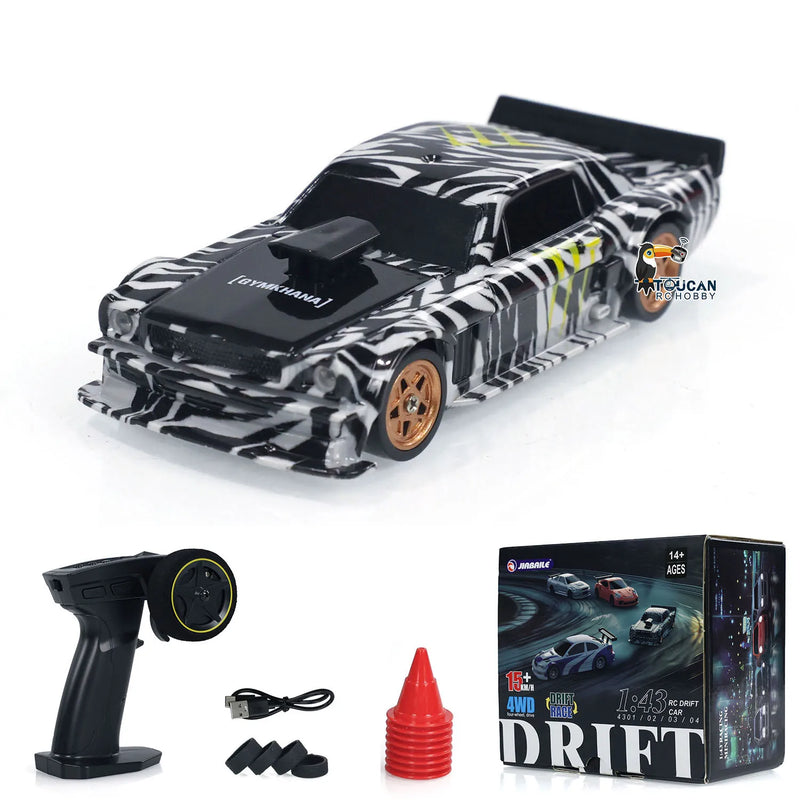 Gifts Outdoor Toys 1/43 Gyro RC Mini Race Cars 2.4g Radio Control Drift Car 4WD High-Speed Motor Vehicle Model for Boys TH23884