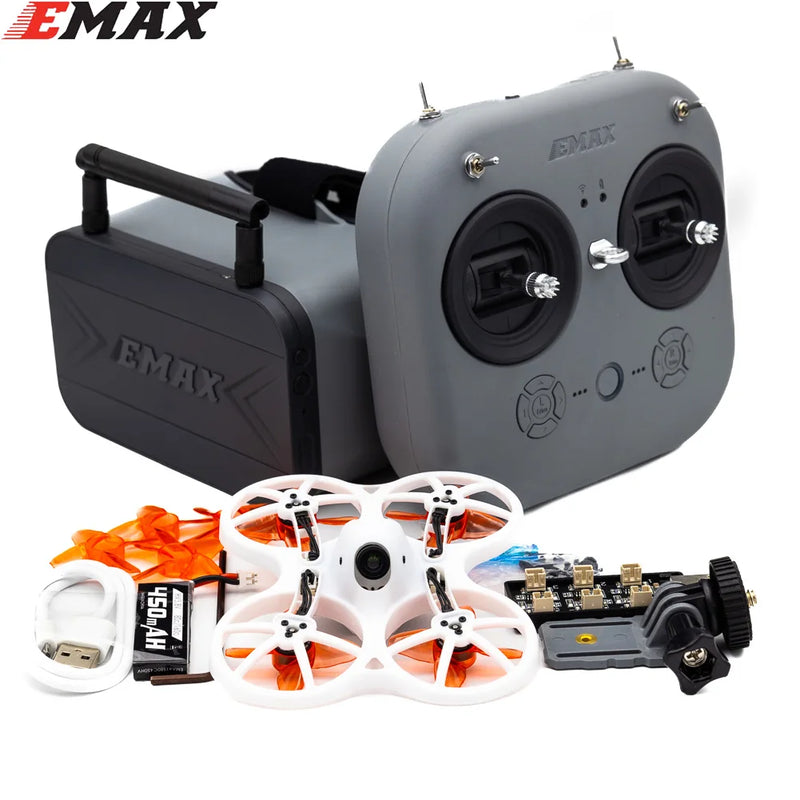 Emax EZ Pilot Pro 80mm 3inch F4 STM32F411 Frsky_D8 Indoor FPV Racing Drone RTF Version with E8 Transmitter Transporter Goggles