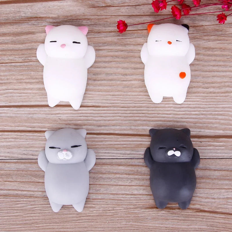 Cute Squishy Mochi Animal Stress Relief Toys Soft TPR Squeeze Pinch Funny Toys Kawaii Cat Paws Abreact Toys for Kids Adult