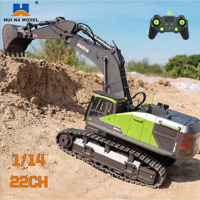 Huina 1593 Rc Excavator 1/14 22Ch Crawler Cars Tractor Rc Auto Remote Control Radio Control Truck Digger Engineering Vehicle Toy