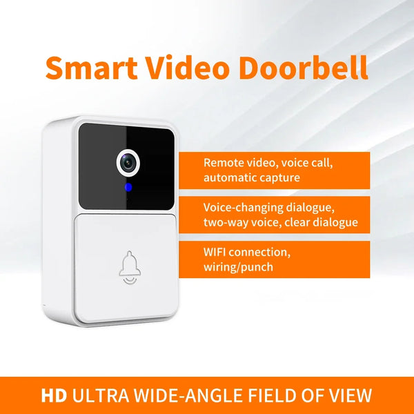 WIFI Video Doorbell Camera Wireless Night Vision Smart Home Security Protect HD Door Bell Two Way Intercom Voice Change For Home