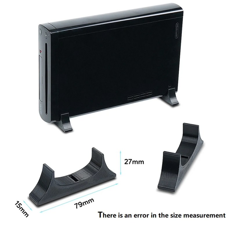 3D Printed Cooling Foot Bracket Accessories Anti-Slip Horizontal Stand Easy Use for Wii U Game Console